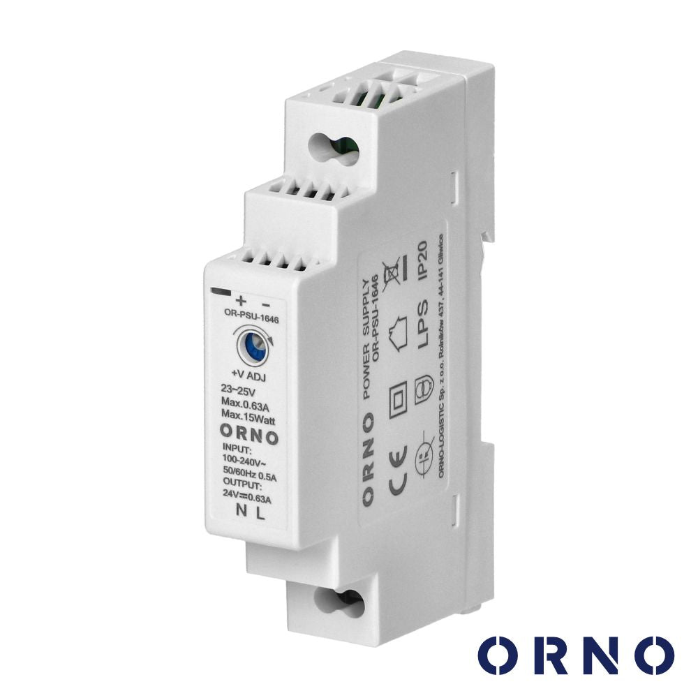 Fonte De Alimentação 24Vdc 0.63A 15W Din Orno - Tauu.pt