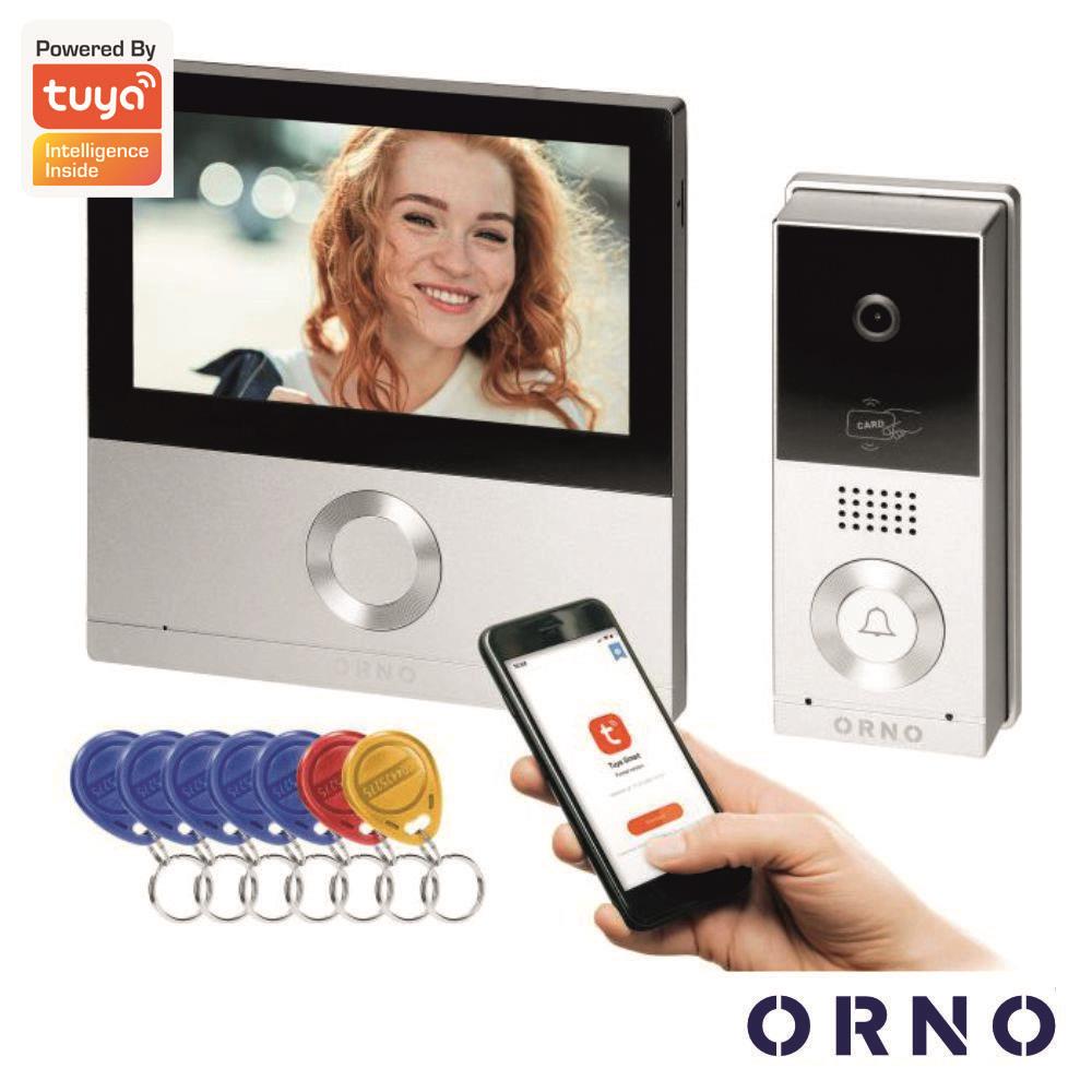 Vídeo Porteiro C/ Lcd 7" Cores Leds E Leitor Rfid Tuya Orno - Tauu,pt