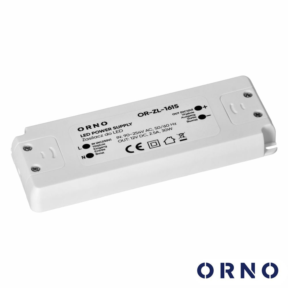 Fonte De Alimentação Fixa 2.5A 30W 12V Orno - Tauu.pt