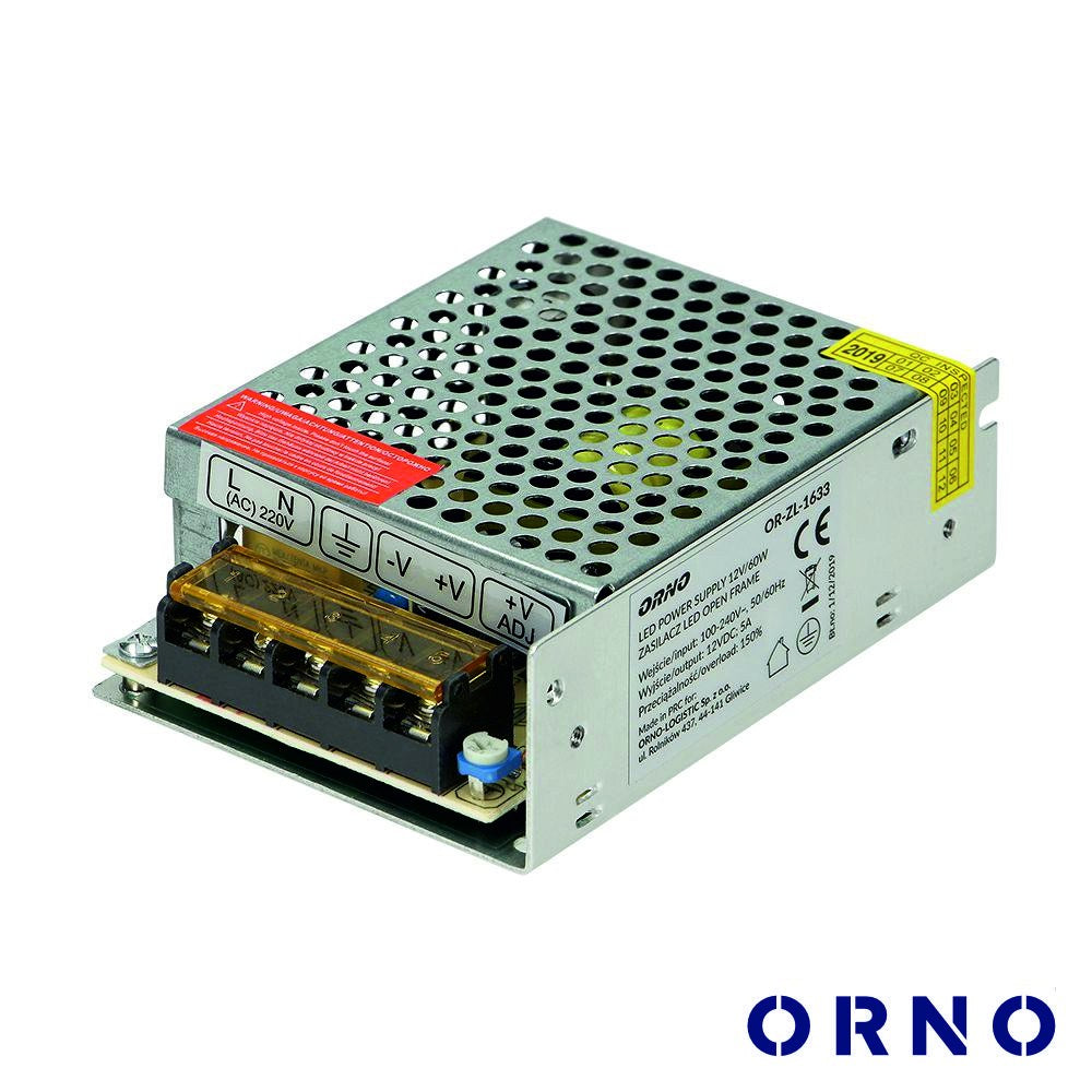 Fonte De Alimentação Industrial 12V 60W 5A Orno - Tauu.pt