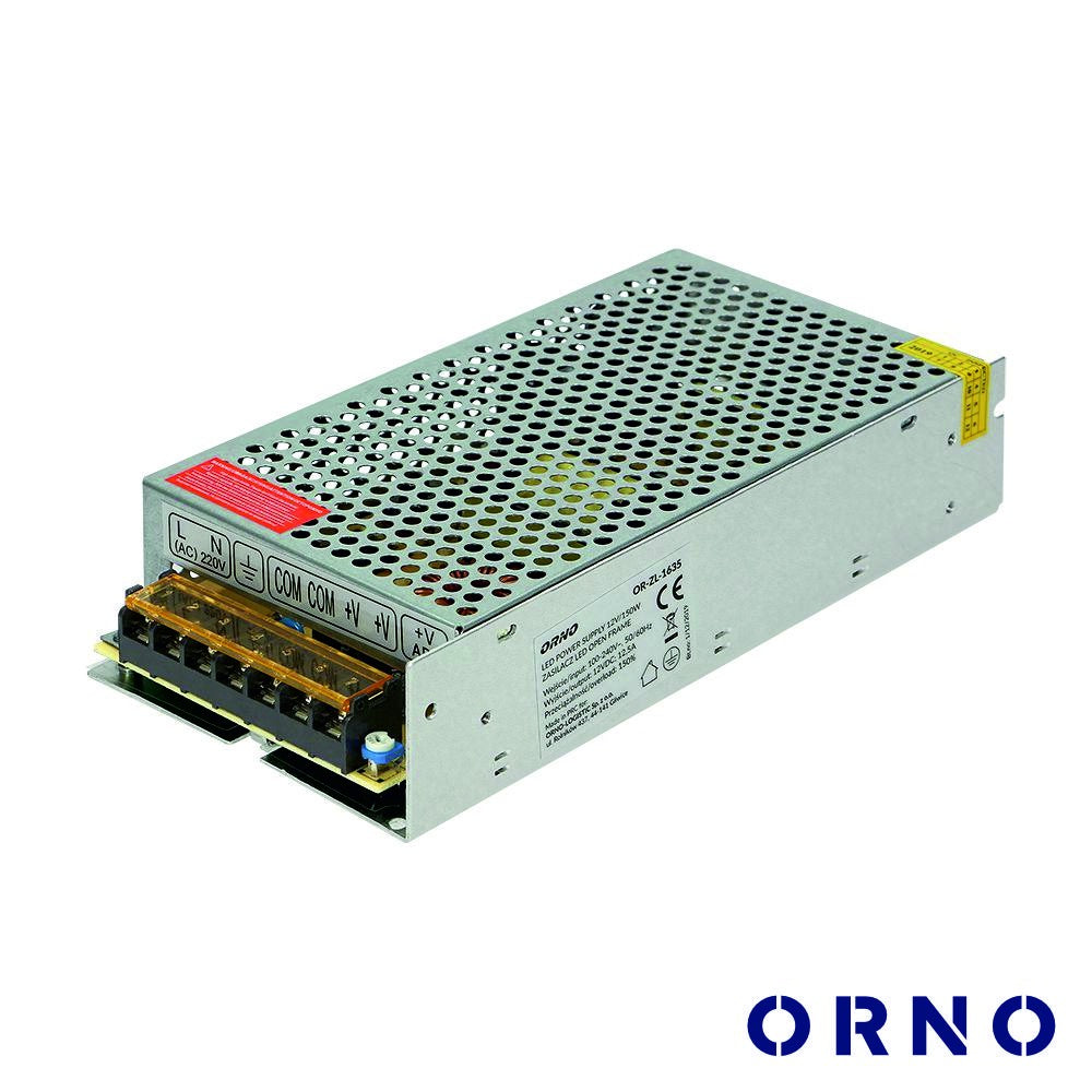 Fonte De Alimentação Industrial 12V 150W 12.5A Orno - Tauu.pt