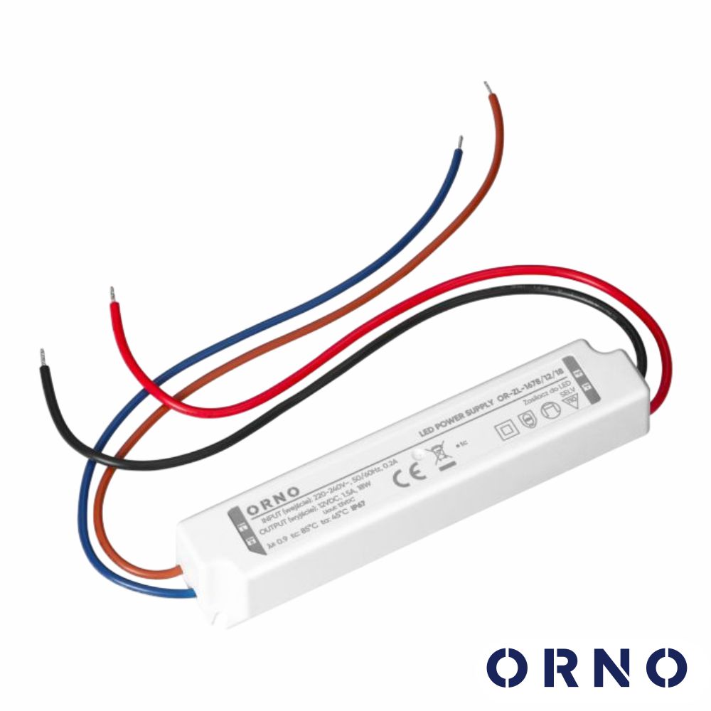 Fonte De Alimentação P/ Fitas Led 12V 18W 1.5A Ip67 Orno - Tauu.pt