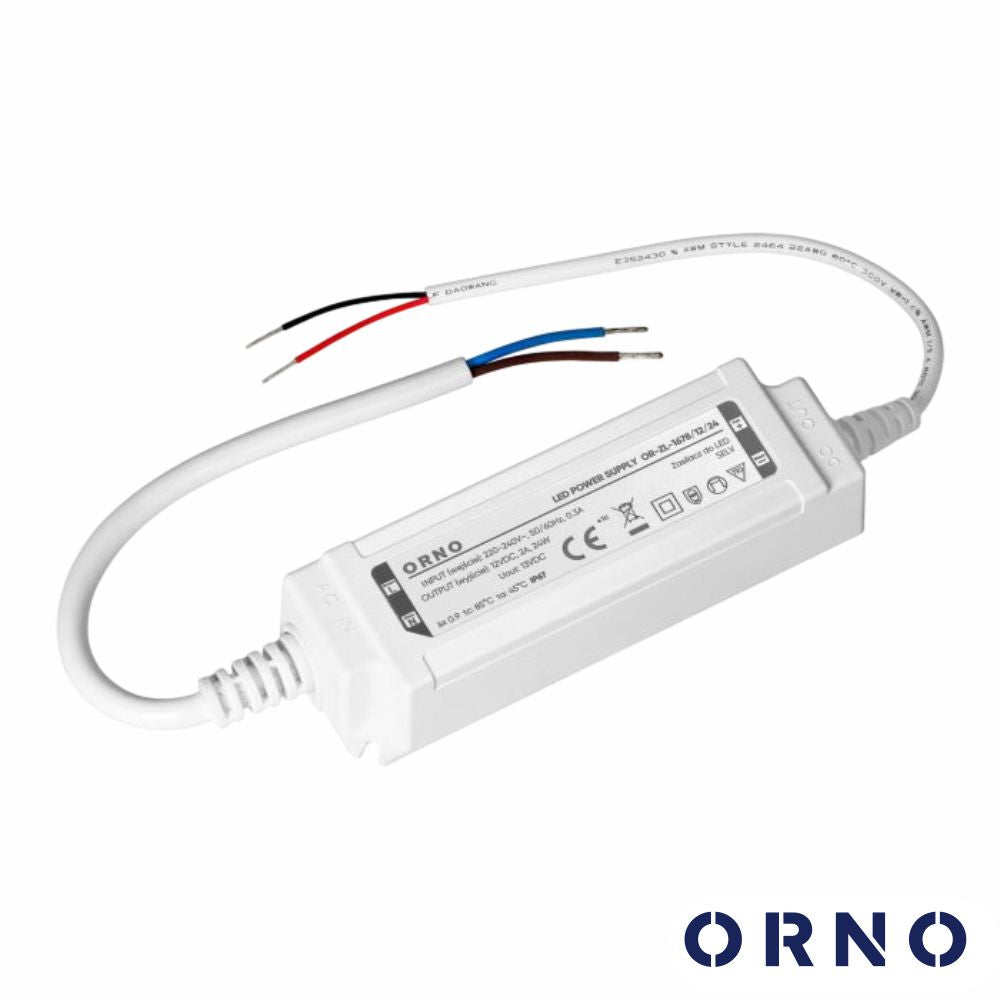 Fonte De Alimentação P/ Fitas Led 12V 24W 2A Ip67 Orno - Tauu.pt