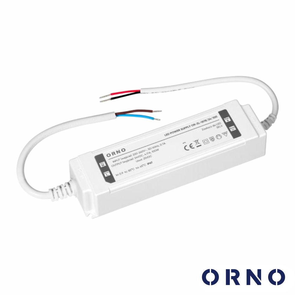Fonte De Alimentação P/ Fitas Led 24V 100W 4,17A Ip67 Orno - Tauu,pt