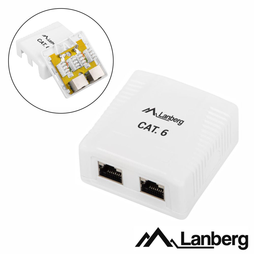 Tomada De Superfície Rj45 C/ 2 Saídas Lanberg - Tauu.pt