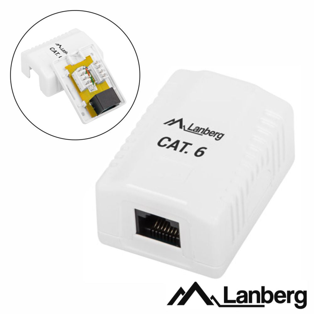 Tomada De Superfície Rj45 C/ 1 Saída Lanberg - Tauu.pt