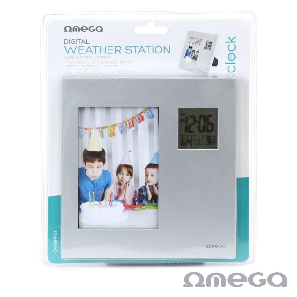 Estação Meteorológica C/ Alarme E Moldura 85X125Mm Omega - Tauu,pt
