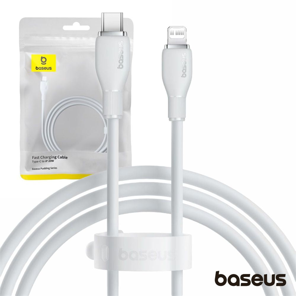 Cabo Usb-C Macho P/ Lightning Macho 2M 20W Pudding Baseus - Tauu.pt