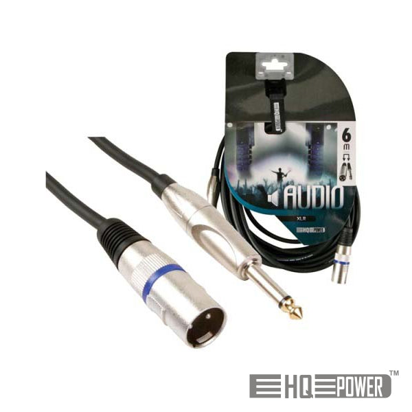 Cabo Xlr 3P Macho / Jack 6.35 Macho 6M Mn Hq Power - Tauu.pt