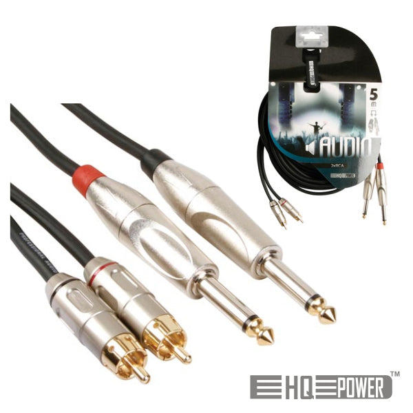 Cabo 2-Jack 6,35Mm Macho / 2-Rca Macho 5M Mn Hq Power - Tauu,pt