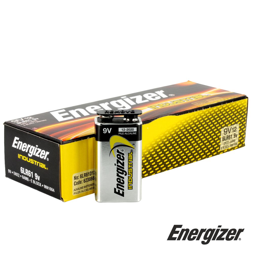 Pilha Alcalina 9V/6Lr61 12X Industrial Energizer - Tauu,pt