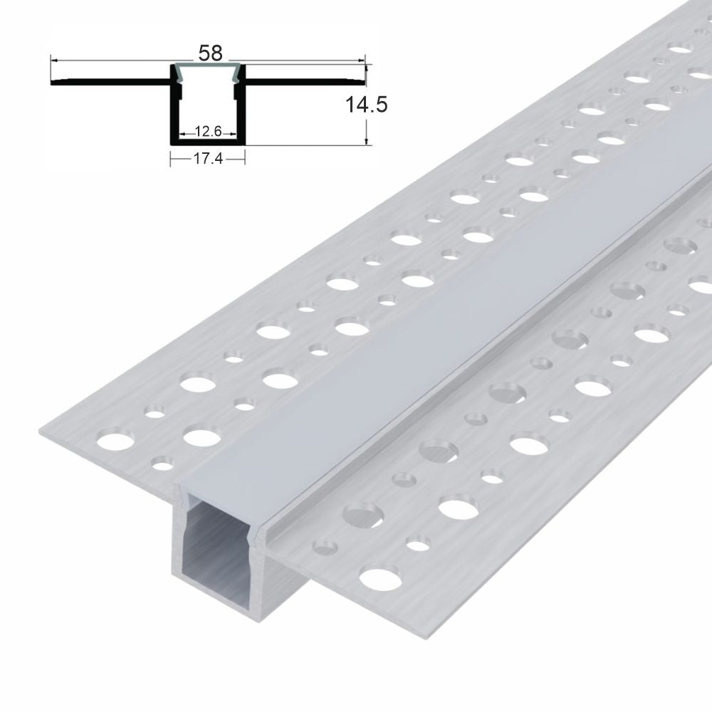 Perfil De Alumínio P/ Encastrar P/ Fita Led 2M - Tauu.pt