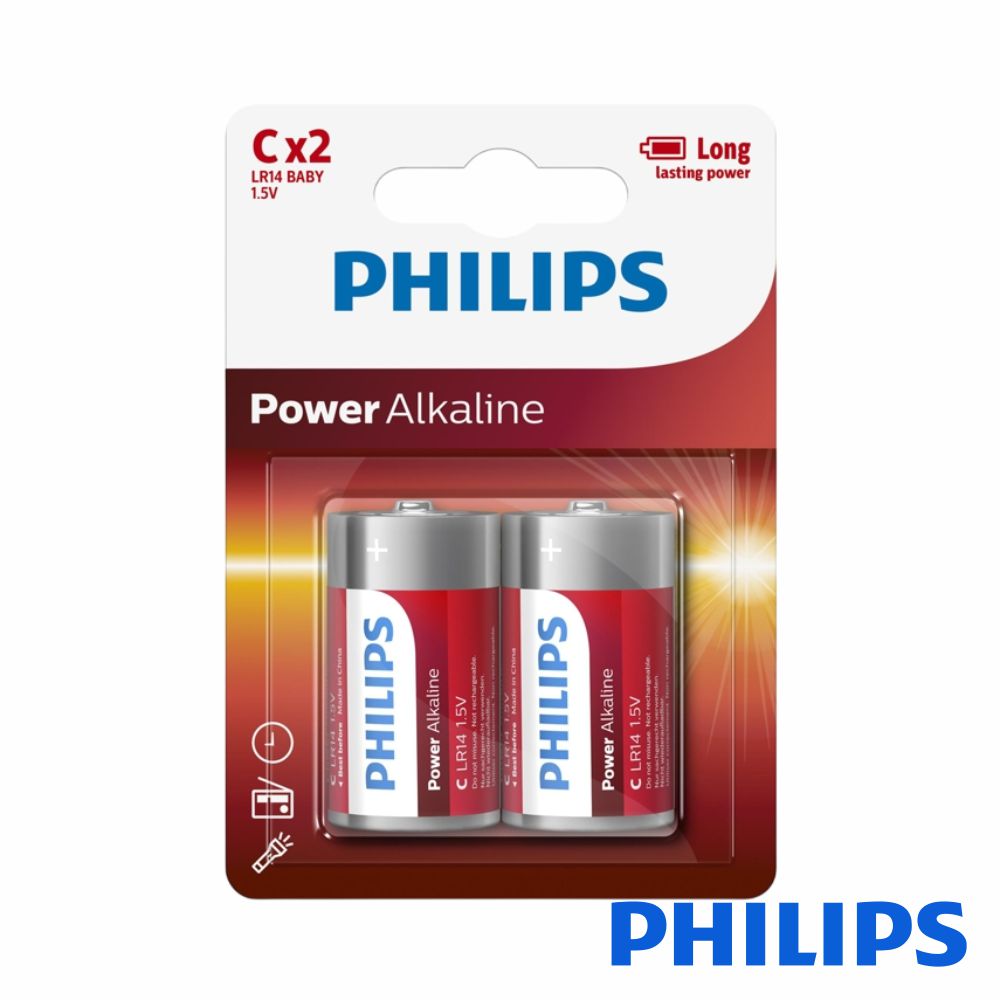 Pilha Alcalina Lr14/C 1,5V 2X Power Life Philips - Tauu,pt