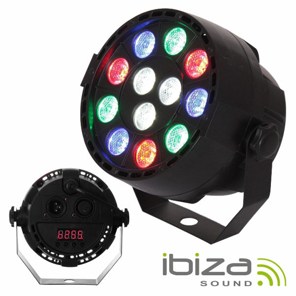 Projetor Par C/ 12 Leds 1W Cree Rgbw Dmx Mic Ibiza - Tauu.pt