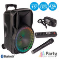 Coluna Amplificada 15" Usb/Fm/Bt/Sd/Bat Vhf Preta 800W Party - Tauu.pt