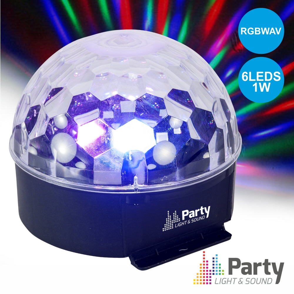 Projetor Luz C/ 6 Leds 1W Rgbwav Mic Party - Tauu.pt