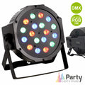 Projetor Par C/ 18 Leds 1W Rgb Dmx Mic Party - Tauu.pt