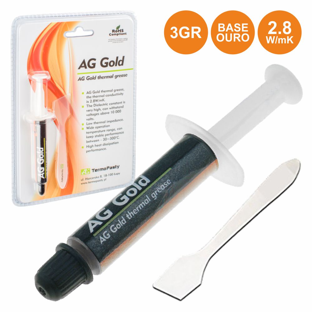 Tubo Pasta Térmica Dourada 3G Ag - Tauu.pt