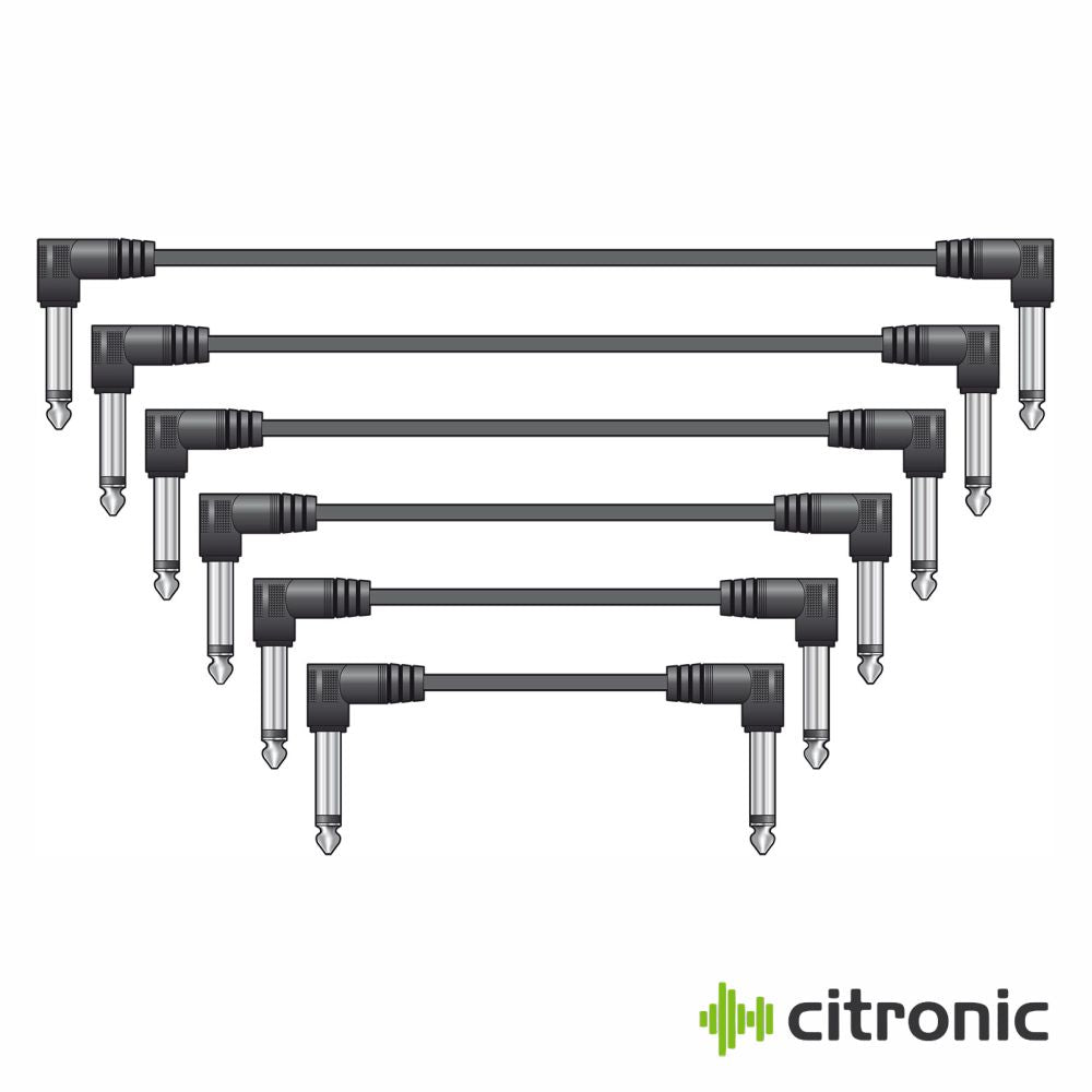 Conjunto 6X Cabos Patch Jack Macho/Macho 6.3Mm Mono 0.15M - Tauu.pt