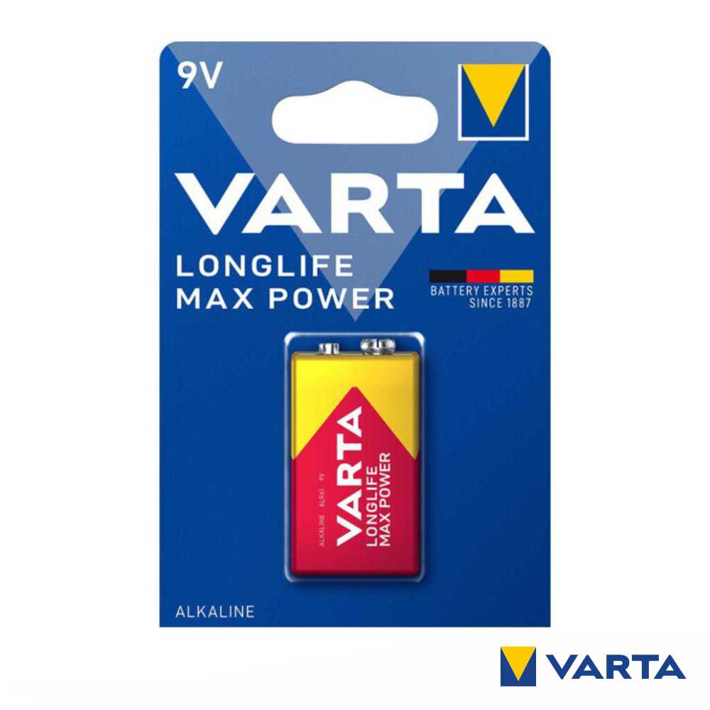 Pilha Alcalina 9V/6Lr61 Longlife Max Power Varta - Tauu,pt