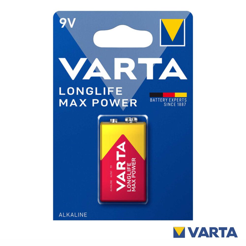Pilha Alcalina 9V/6Lr61 Longlife Max Power Varta - Tauu.pt