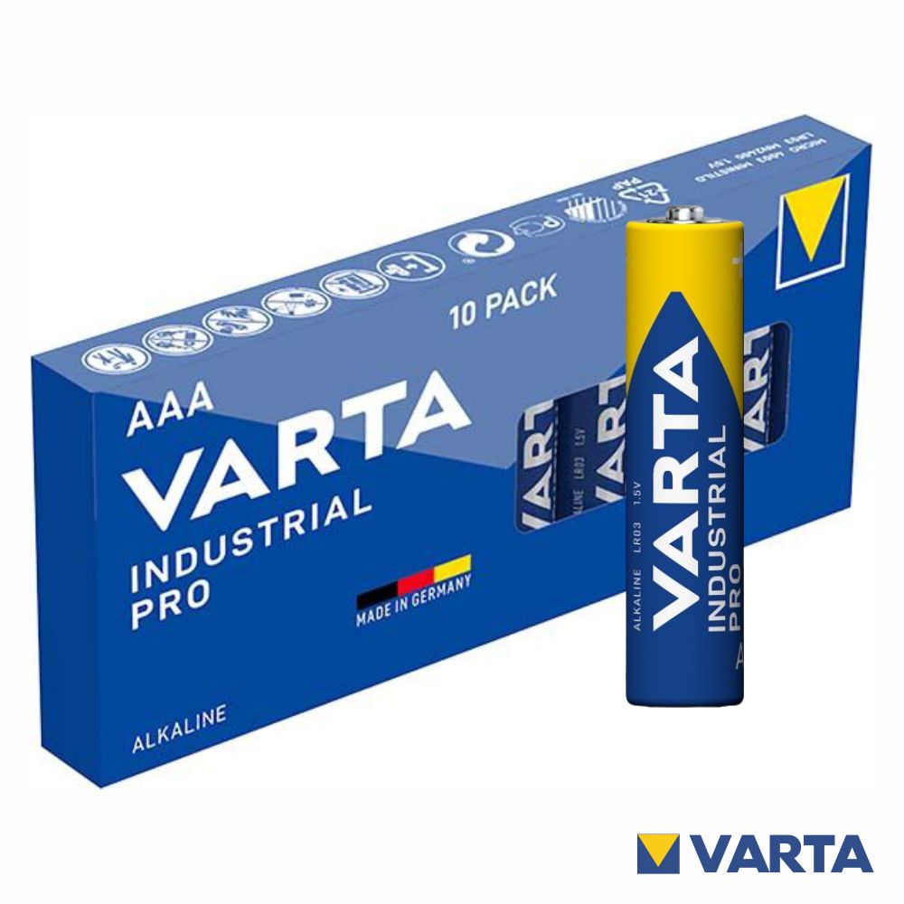 Pilha Alcalina Lr03/Aaa 1.5V 10X Industrial Varta - Tauu.pt