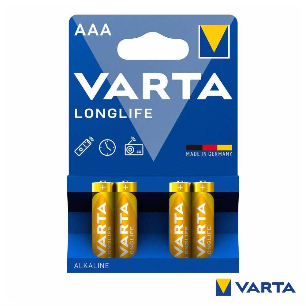 Pilha Alcalina Lr03/Aaa 1,5V 4X Longlife Varta - Tauu,pt