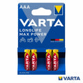 Pilha Alcalina Lr03/Aaa 1.5V 4X Longlife Max Power Varta - Tauu.pt