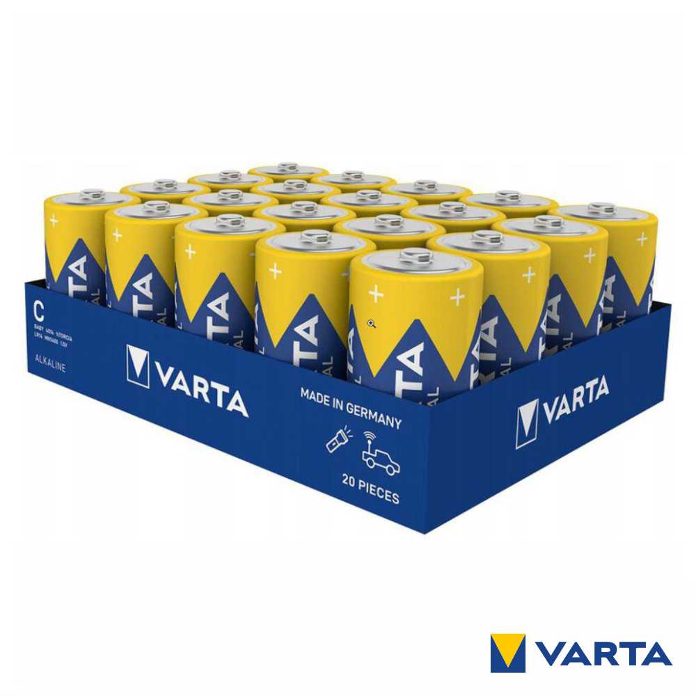 Pilha Alcalina Lr14/C 1,5V 20X Industrial Pro Varta - Tauu,pt