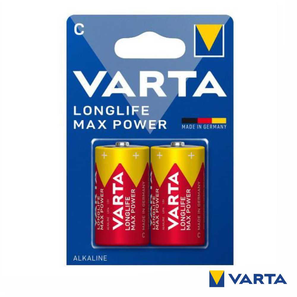 Pilha Alcalina Lr14/C 1,5V 2X Longlife Max Power Varta - Tauu,pt