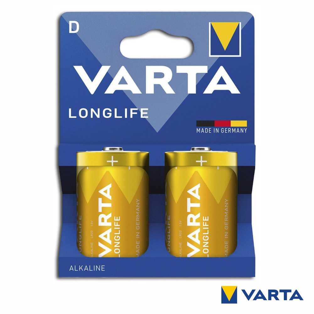 Pilha Alcalina Lr20/D 1,5V 2X  Longlife Varta - Tauu,pt