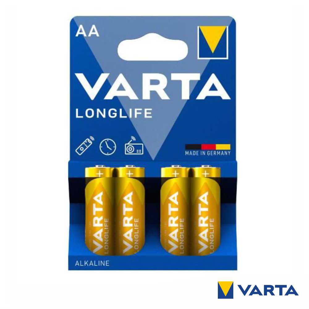Pilha Alcalina Lr6/Aa 1,5V 4X Longlife Varta - Tauu,pt