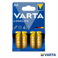 Pilha Alcalina Lr6/Aa 1.5V 4X Longlife Varta - Tauu.pt