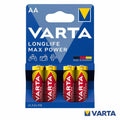 Pilha Alcalina Lr6/Aa 1.5V 4X Longlife Max Power Varta - Tauu.pt