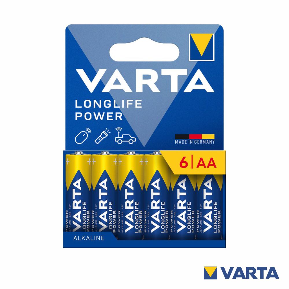 Pilha Alcalina Lr6/Aa 1.5V 6X Longlife Power Varta - Tauu.pt