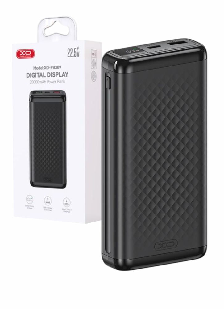 Powerbank 20000Mah Usb-A/Usb-C 22.5W Preto Xo - Tauu.pt