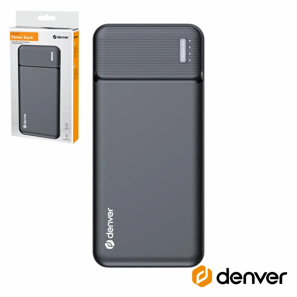 Powerbank 10000Mah C/ Ficha Dupla Usb-C E M-Usb Denver - Tauu.pt
