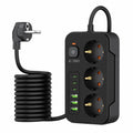 Extensão Elétrica 3X Schuko 3Xusb-A 3Xusb-C C/ Interruptor - Tauu.pt