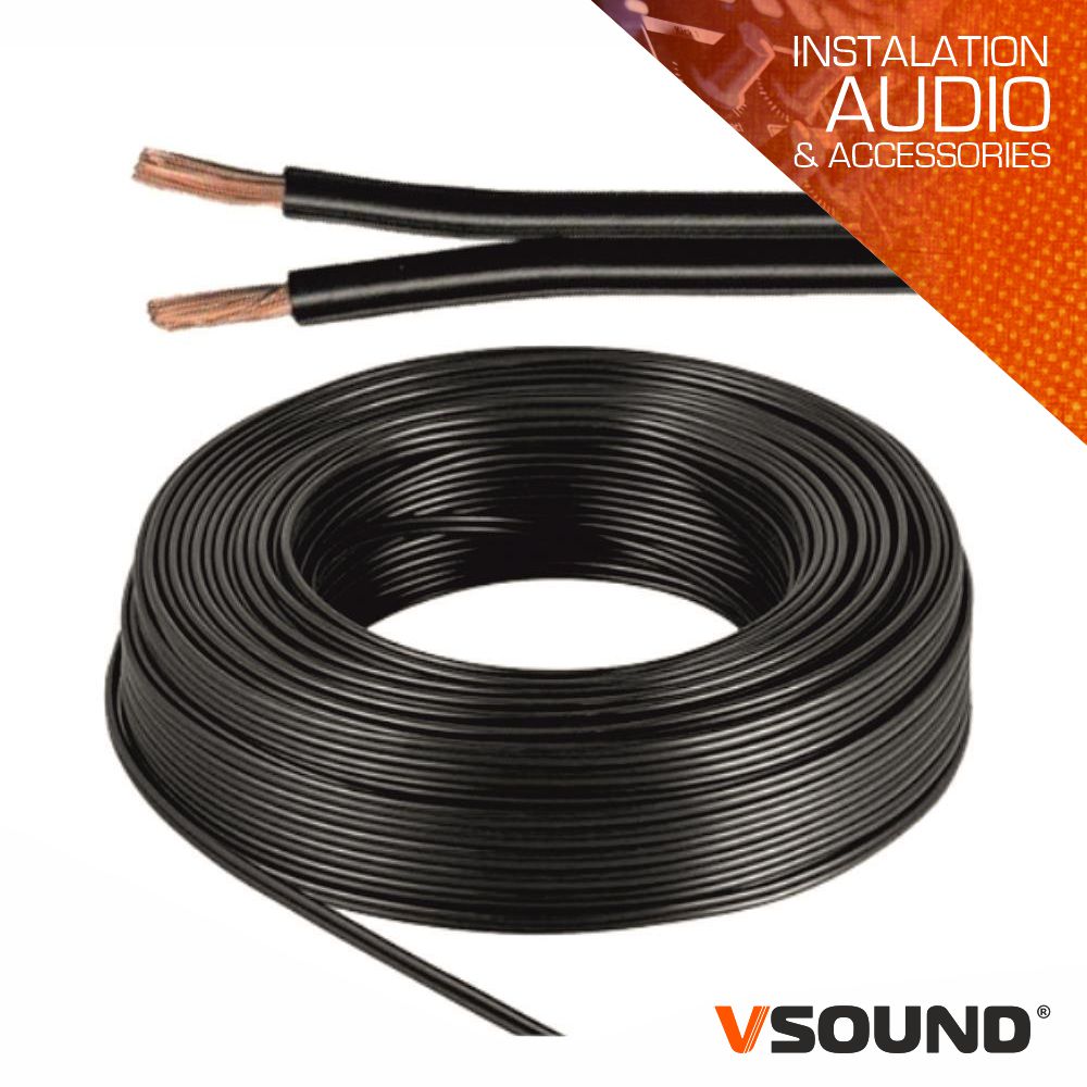 Cabo Coluna 2X0.50Mm Preto Paralelo Vsound - Tauu.pt