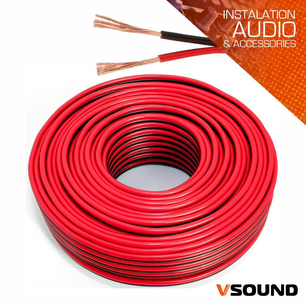Cabo Coluna 2X0.50Mm Preto/Vermelho Paralelo Vsound - Tauu.pt