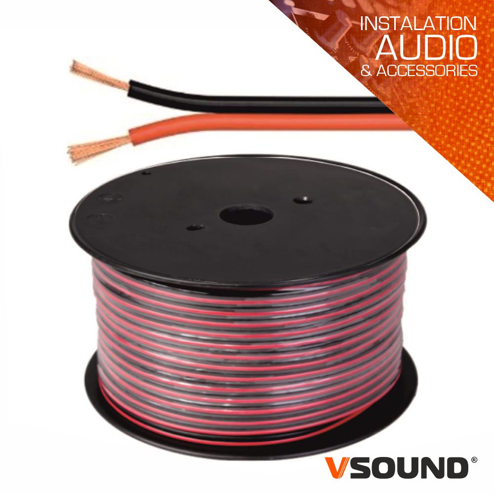 Cabo Coluna 2X0.50Mm Preto/Vermelho Paralelo Vsound - Tauu.pt