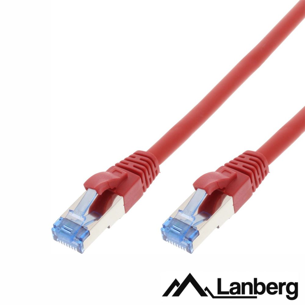 Cabo S/Ftp Lszh Cat6A 0,5M Vermelho Lanberg - Tauu,pt