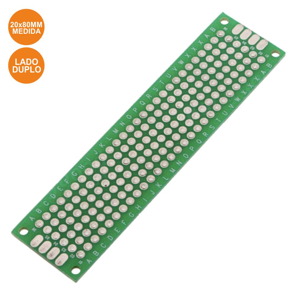 Placa Circuito Impresso Perfurada Em Pontos 20X80Mm - Tauu,pt