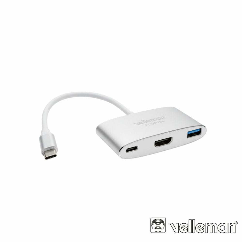 Hub Usb-C P/ Usb-A / Hdmi / Usb-C Velleman - Tauu,pt