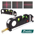 Fita Métrica 2,5M C/ Nível Bolha E Laser Nivelador Proskit - Tauu,pt