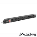 Extensão Elétrica 10Xiec C13 C/Int. C14 2M 19" Lanberg - Tauu.pt