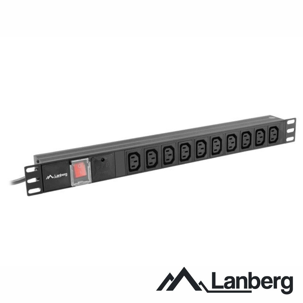 Extensão Elétrica 10Xiec C13 C/Int. C14 2M 19" Lanberg - Tauu.pt