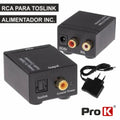 Conversor Audio Rca-Toslink Prok - Tauu,pt
