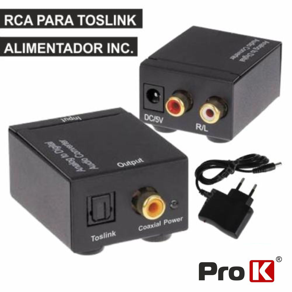 Conversor Audio Rca-Toslink Prok - Tauu,pt