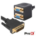 Adaptador 1 Entrada  Dvi-I /  2 Saídas Vga  Prok - Tauu,pt